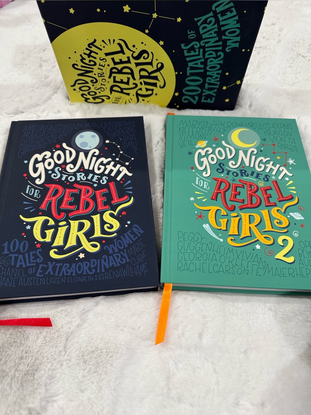 Good Night Stories for Rebel Girls Volumes 1 & 2 - Colorful Hardcover Set